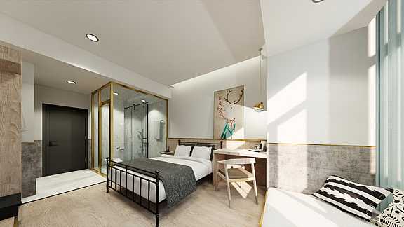 長沙綠地之窗主題酒店裝修設計公司案例(圖4)