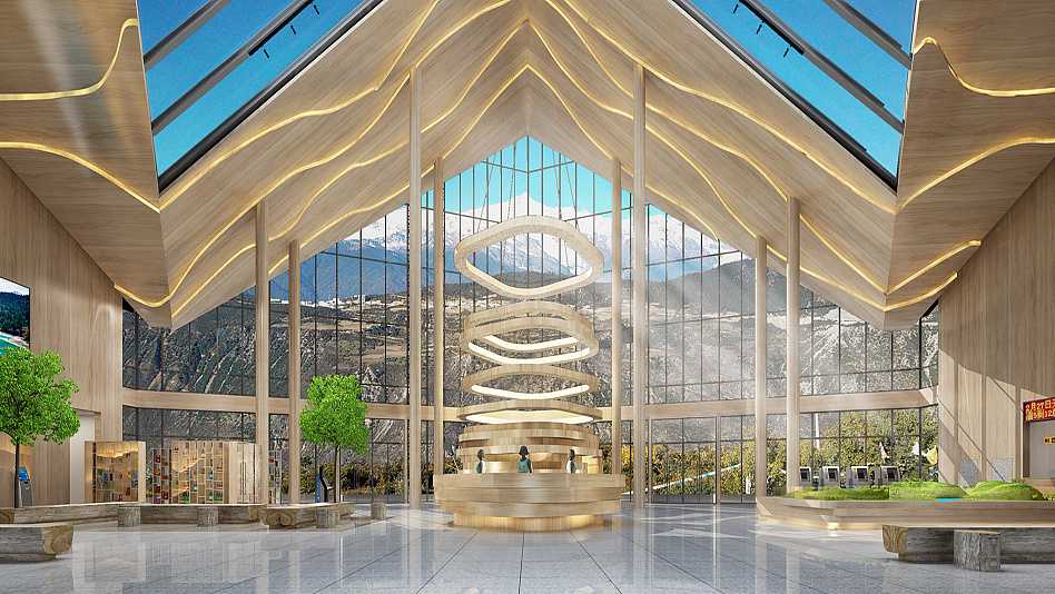 重慶龍頭山滑雪場度假酒店裝修設計公司案例(圖1)