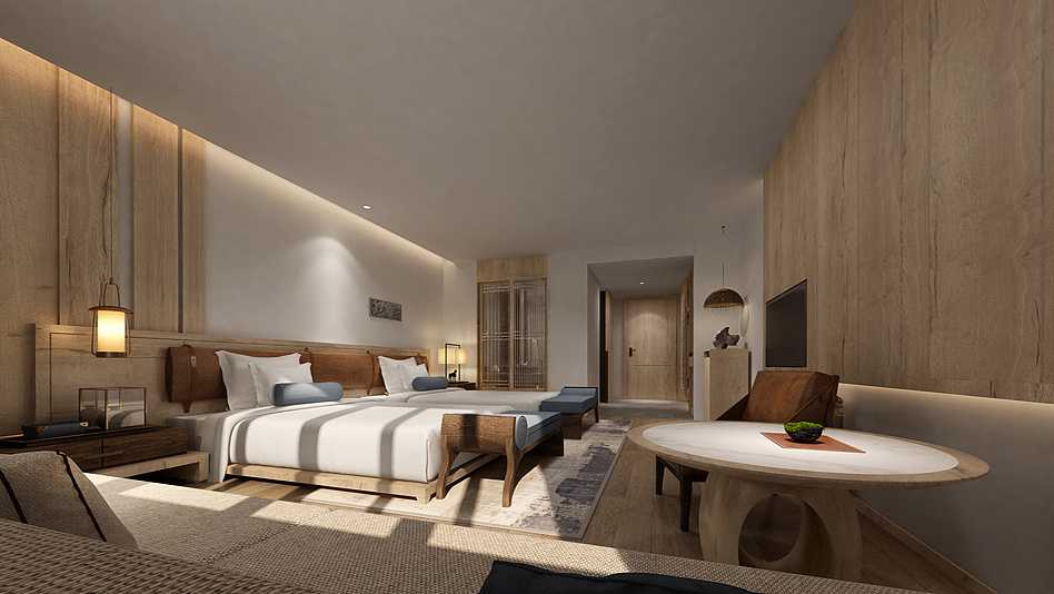 重慶龍頭山滑雪場度假酒店裝修設計公司案例(圖7)