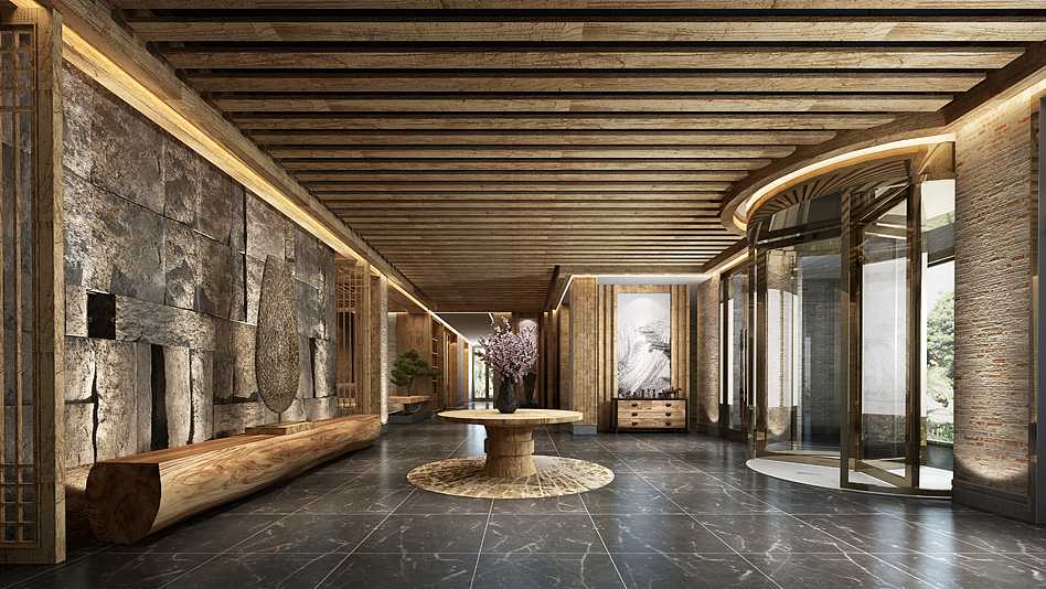 重慶龍頭山滑雪場度假酒店裝修設計公司案例(圖3)