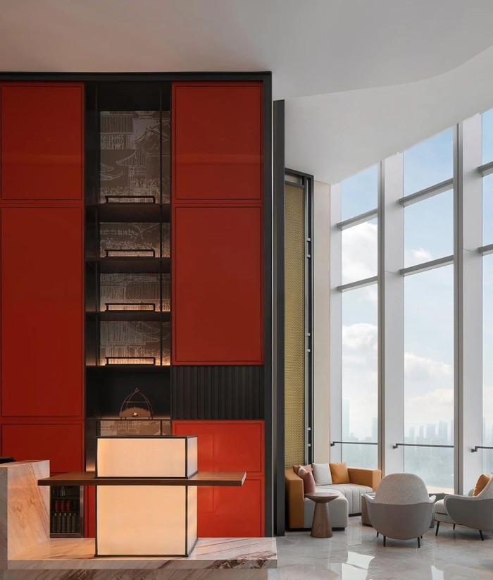 長沙世茂希爾頓五星級酒店裝修設(shè)計案例(圖5) 長沙世茂希爾頓五星級酒店裝修設(shè)計案例(圖5)