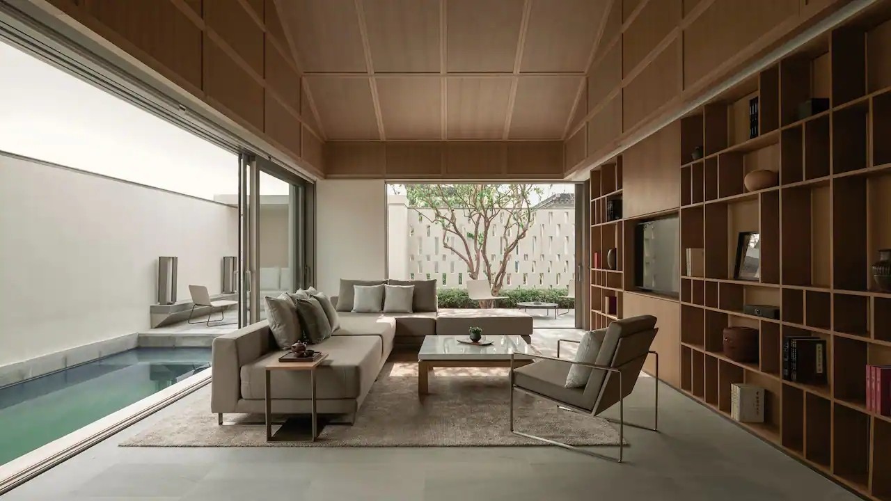 烏鎮(zhèn)阿麗拉極簡東方美學度假酒店裝修設計案例(圖3)