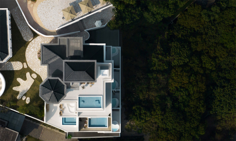 蜜悅·藍白圣島懸崖泡池海景民宿裝修設計方案(圖2)