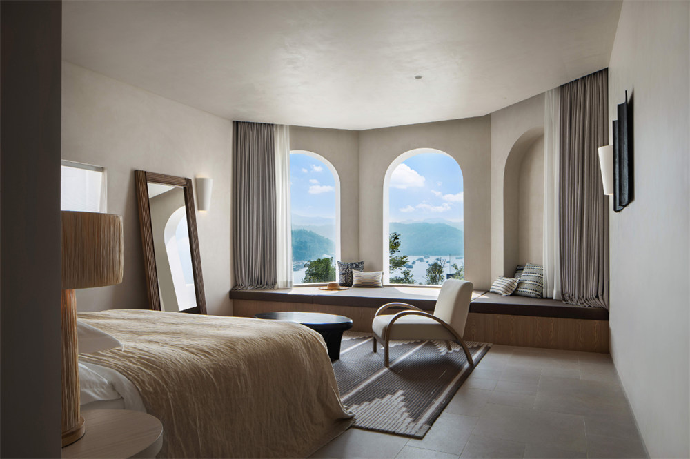 蜜悅·藍白圣島懸崖泡池海景民宿裝修設計方案(圖9)