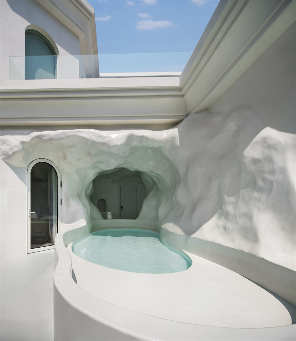 蜜悅·藍白圣島懸崖泡池海景民宿裝修設計方案(圖11)