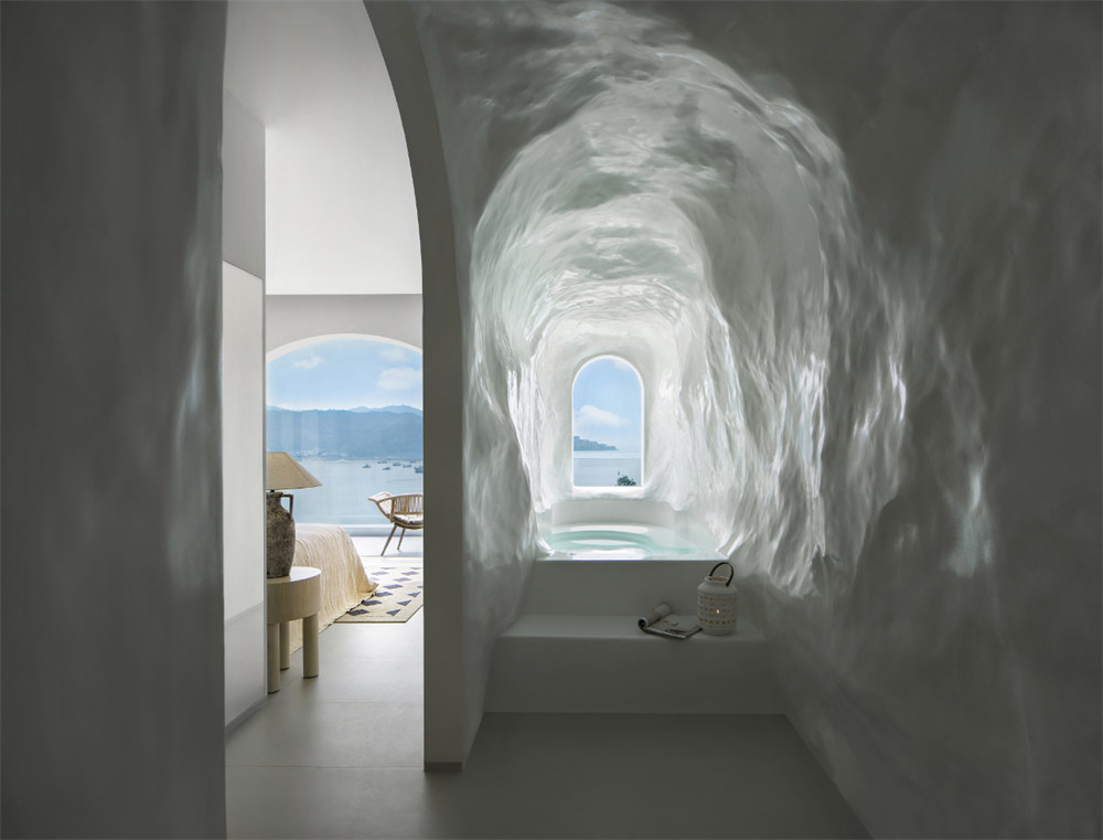 蜜悅·藍白圣島懸崖泡池海景民宿裝修設計方案(圖14)