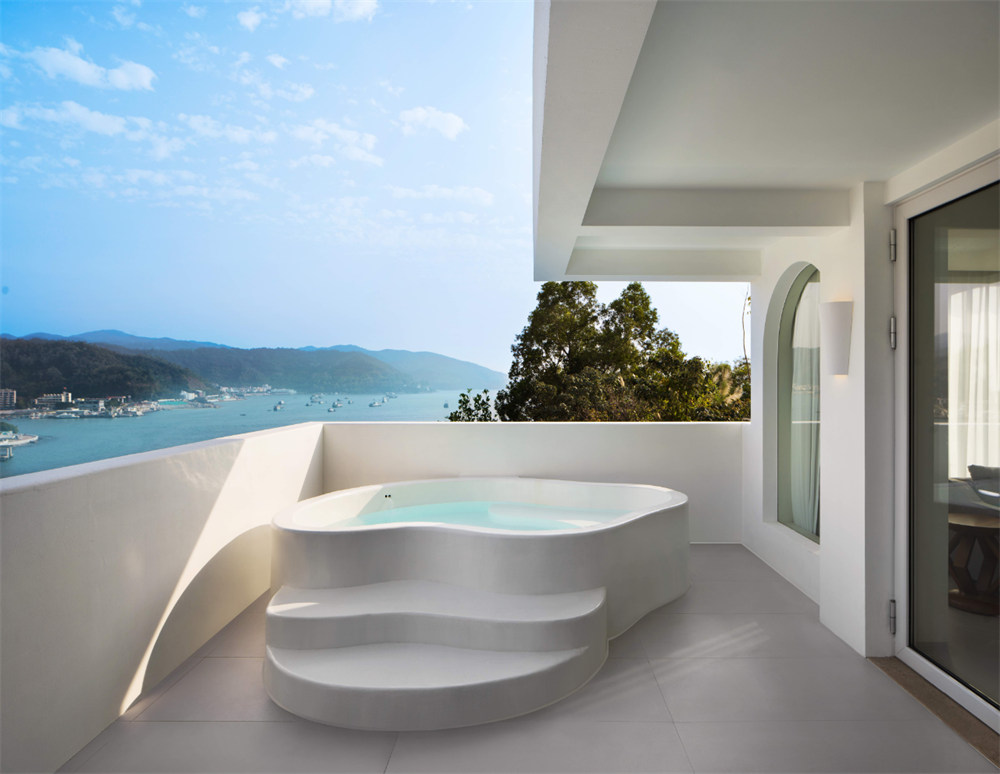 蜜悅·藍白圣島懸崖泡池海景民宿裝修設計方案(圖16)