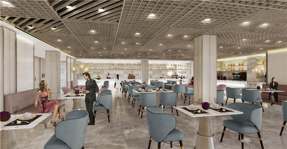 洛陽富饒商務酒店餐廳裝修設計效果圖 洛陽富饒商務酒店餐廳裝修設計效果圖