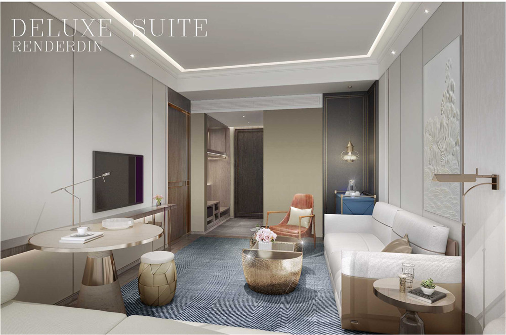 安陽(yáng)港麗商務(wù)酒店客房裝修設(shè)計(jì)效果圖