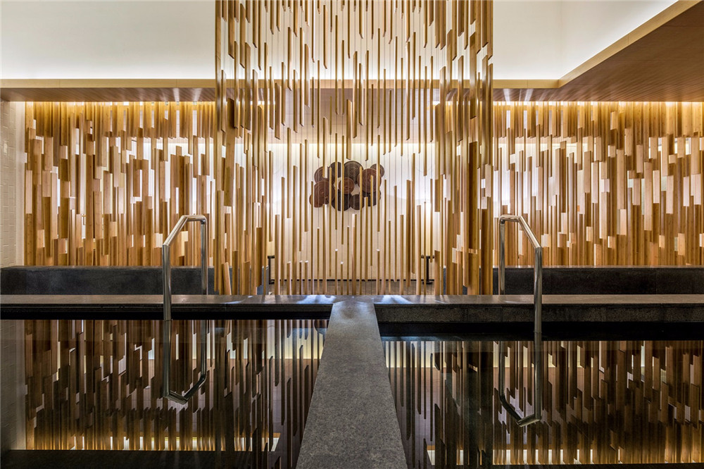 明谷行館新中式溫泉度假酒店裝修(圖7) 明谷行館新中式溫泉度假酒店浴區(qū)裝修設計方案