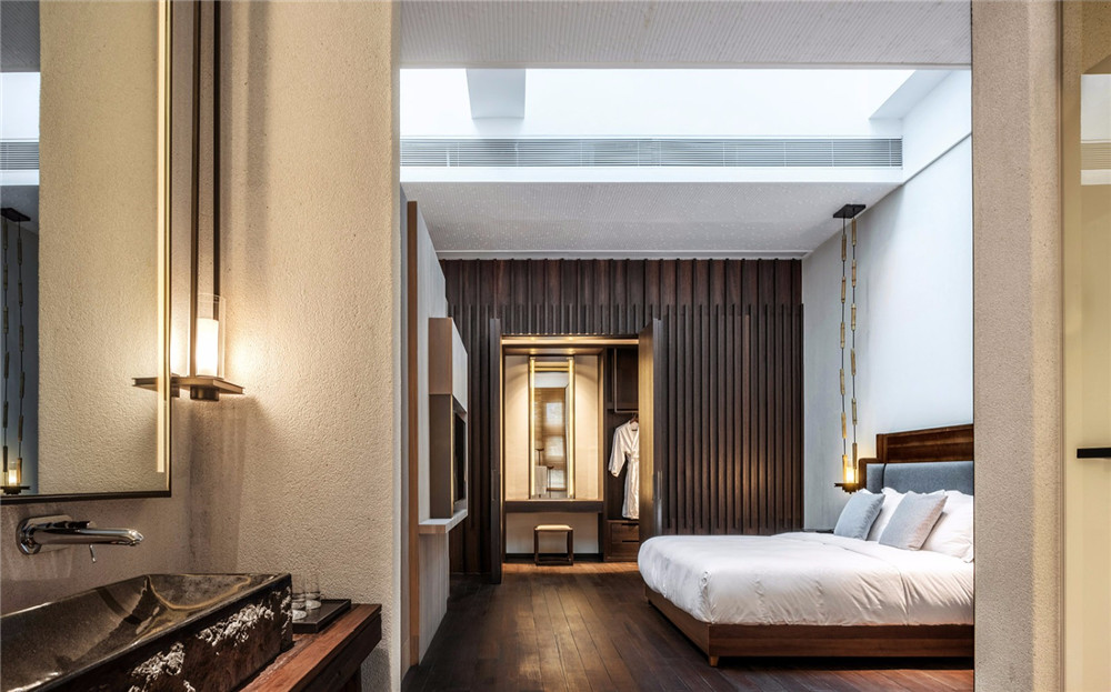 明谷行館新中式溫泉度假酒店裝修(圖10) 明谷行館新中式溫泉度假酒店客房裝修設計方案